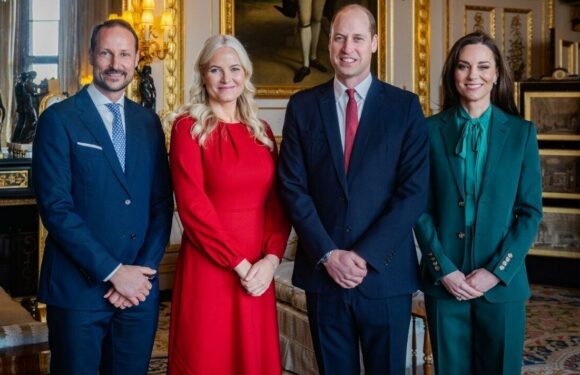 Kate breaks the mould with Norwegian royals and wears a green suit