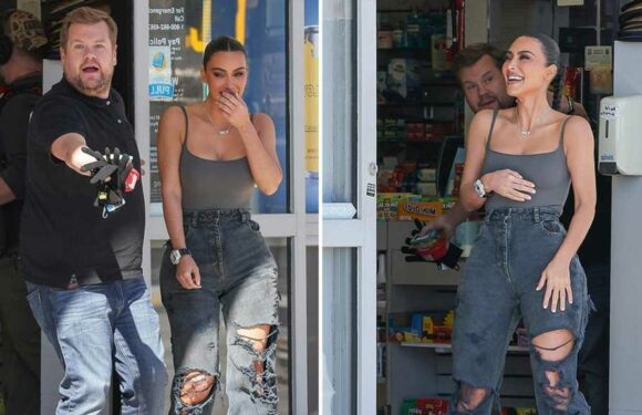 Kim Kardashian and James Corden Film 'Carpool Karaoke' Segment Together