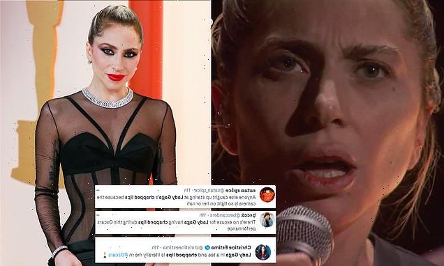 Lady Gaga's chapped lips go viral after her Oscars performance