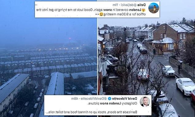 Londoners wake up to snow after capital is hit by Arctic blizzard