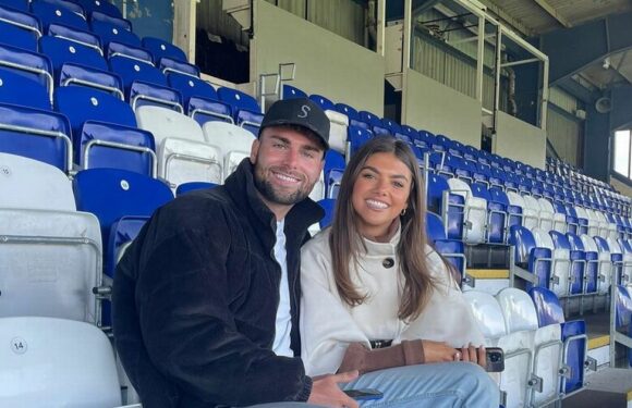Love Islands Tom Clare takes Samie Elishi on tour of Macclesfield FC after landing back in UK