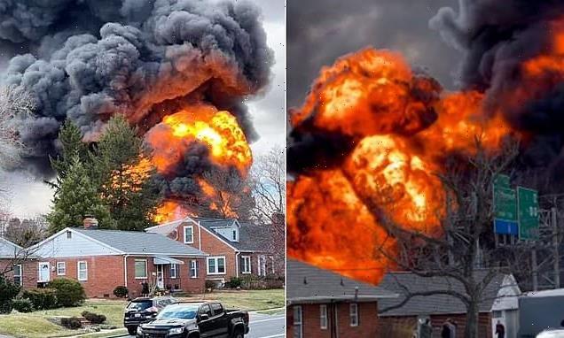 Maryland Gas tanker crash causes EXPLOSION setting homes on fire