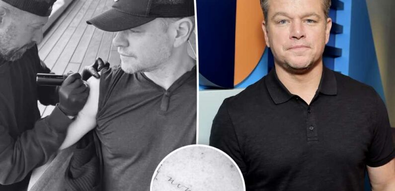 Matt Damon gets meaningful new tattoo in honor of his late father