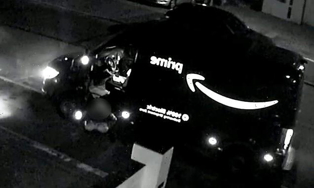 Moment Amazon driver 'urinates at the bottom of customers' driveway'