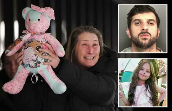 Moment Olivia Pratt-Korbel's mum raises pink teddy bear outside court in relief as her daughter's killer is found guilty | The Sun