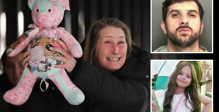 Moment Olivia Pratt-Korbel's mum raises pink teddy bear outside court in relief as her daughter's killer is found guilty | The Sun