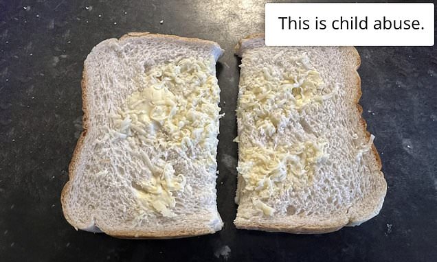 Mother shares 'sad' sandwich her husband made for their daughter