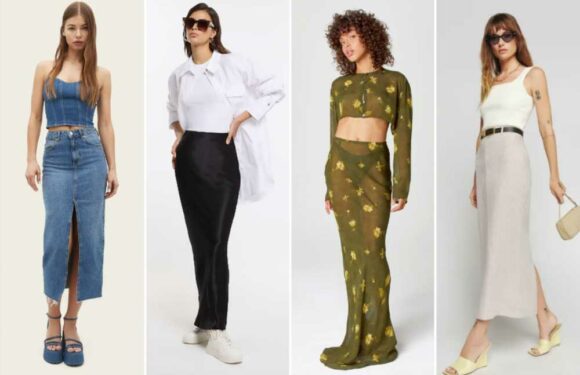 Move over midi it's the return of maxi skirts; from denim to leather and satin slip designs | The Sun