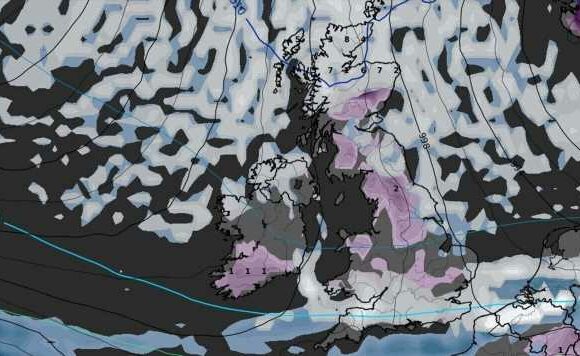 New maps show snow sweeping across south of England in hours