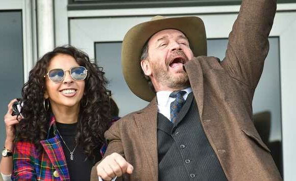 Nick Knowles celebrates Cheltenham win with girlfriend Katie Dadzie