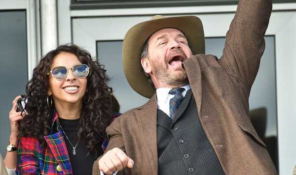 Nick Knowles celebrates Cheltenham win with girlfriend Katie Dadzie