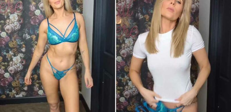 OnlyFans and Hollyoaks star Sarah Jayne Dunn goes braless as she strips off in social media video | The Sun