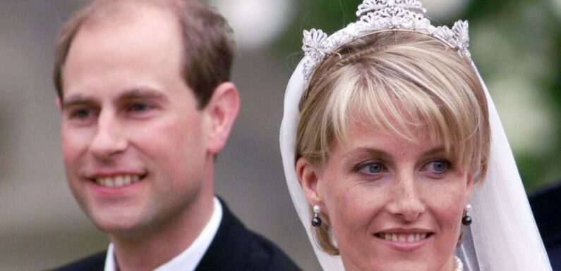 Prince Edward designed Sophie Wessexs bold cross pendant at wedding