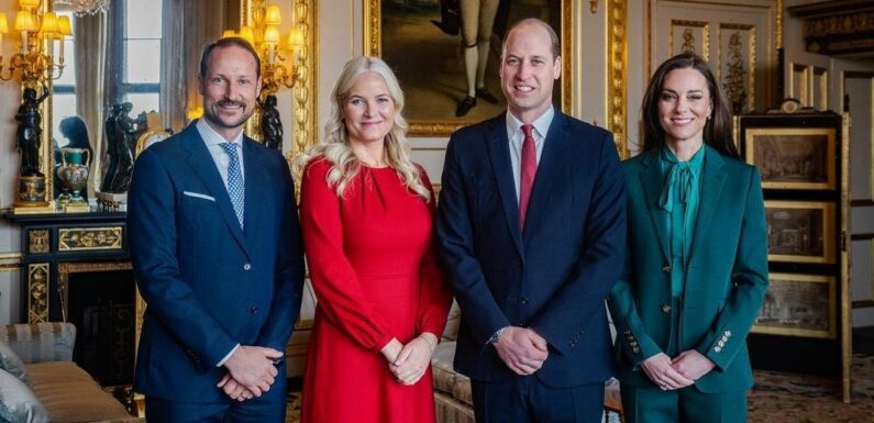 Prince William & Kate met with Norway’s Crown Prince Haakon & Mette-Marit