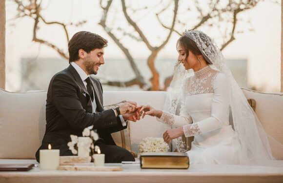 Princess Iman dons grandmother’s tiara for first time on wedding day