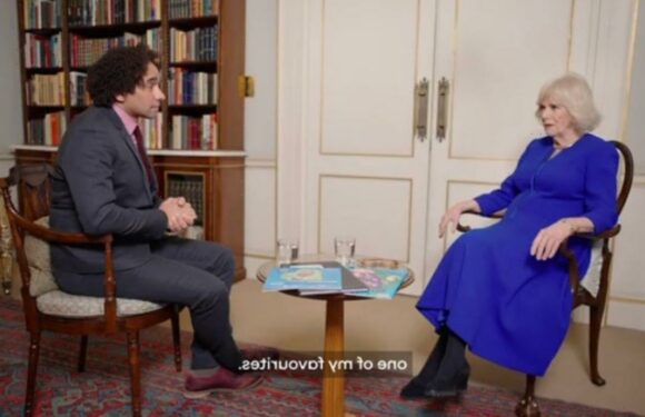 Queen Camilla wears favourite colour and rarely seen chunky necklace