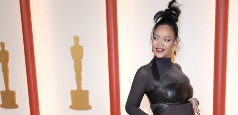 Rihanna Walks the Oscars Red Carpet After Announcing Her Second Pregnancy