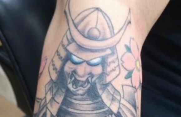 Tattoo lover spends £800 on huge Samurai ink only to realise unfortunate mistake