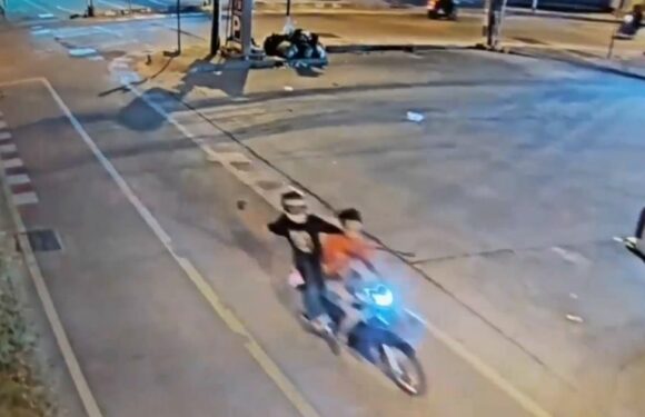 Teen thugs throw Molotov cocktail at innocent couple they ‘mistook for rivals’