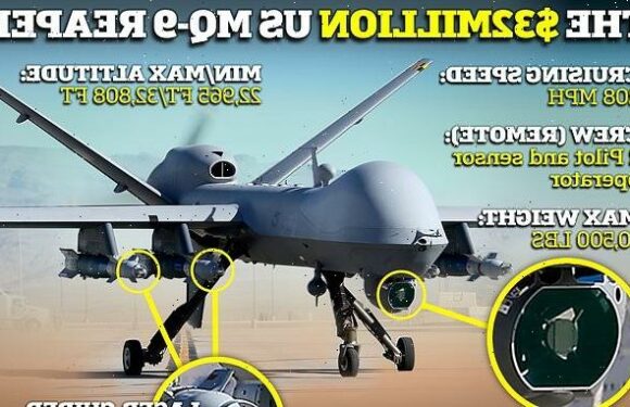 The $32million MQ-9 Reaper taken out of the sky by Russia