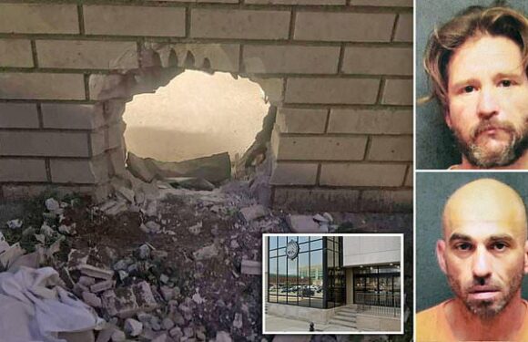 Two inmates sparked a manhunt after digging a tunnel out of prison