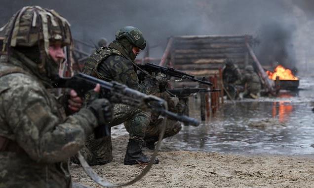 Ukrainian army conduct drills near border with Belarus