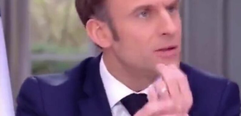 Watch humiliating moment Macron tries to subtly remove his £2,000 watch as he’s blasted over hated pension reforms | The Sun