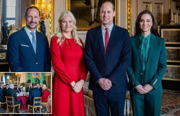 William and Kate receive the Crown Prince and Princess of Norway