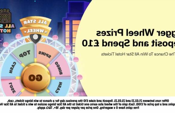 Win tickets to the All Star Hotel bingo game by spinning the All Star Wheel | The Sun
