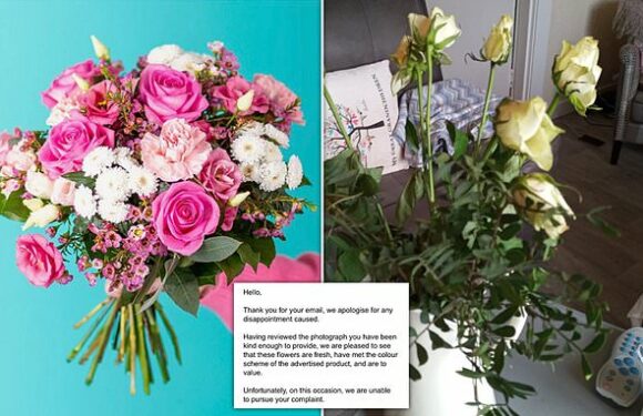 Woman says flowers she ordered looked very different to what she got