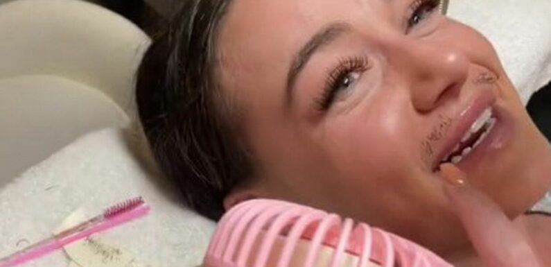 Woman who fell asleep during eyelash appointment given ‘moustache’ by technician