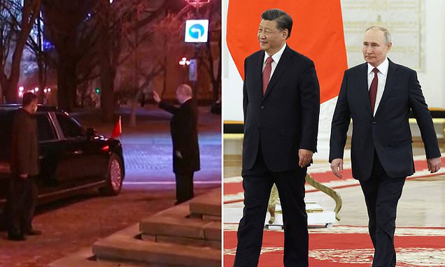 Xi gets the red carpet treatment for a second day of talks with Putin