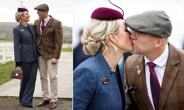 Zara and Mike Tindall give a loved-up display at Cheltenham Festival