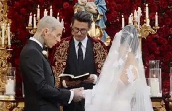 Kourtney Kardashian and Travis Barker give fans personal look inside their wedding