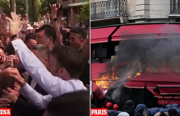 Macron is given a rock star welcome at Chinese university