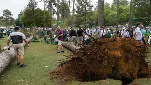 Masters Golf Tournament Suspended By Falling Trees In Spectator Area