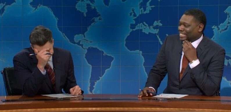 Michael Che Pulls April Fools Prank On Colin Jost During SNLs Weekend Update: Thats The Meanest Thing Youve Ever Done