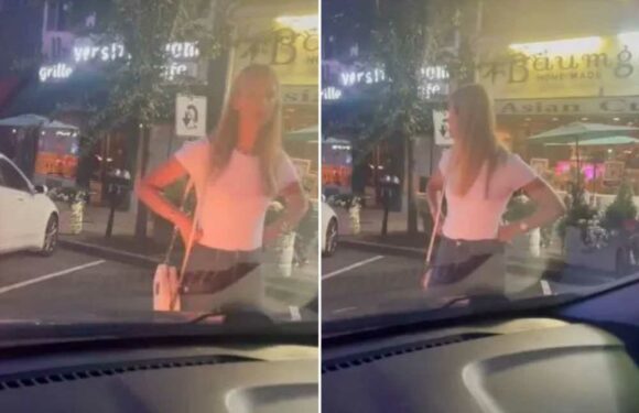 Moment 'entitled' woman blocks parking space for her boyfriend – and everyone is saying the same thing | The Sun