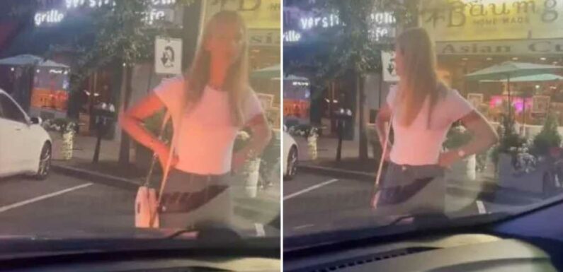 Moment 'entitled' woman blocks parking space for her boyfriend – and everyone is saying the same thing | The Sun
