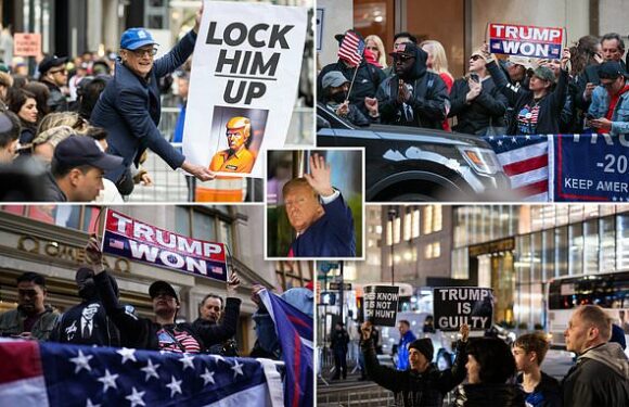 Pro and anti-Donald Trump protesters descend on the Big Apple