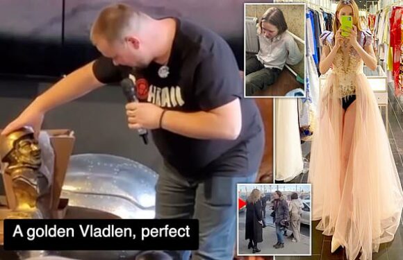 Shocking moment statue explodes inside cafe killing Putin blogger