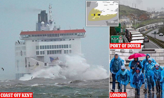 Storm Mathis' '100mph gales' bring chaos to Britain's roads and seas