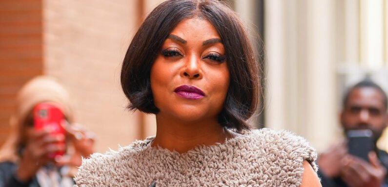 Taraji P. Henson Delivers Cozy Maximalism in a Fuzzy Dress and 7-Inch Platforms