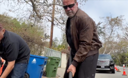 The TARminator: Arnold Schwarzenegger Shares Video Of Himself Out Fixing Neighborhood Potholes After Wet L.A. Winter