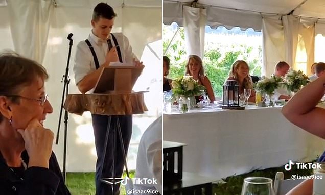 Bride's brother delivers hilarious wedding speech roasting his sister