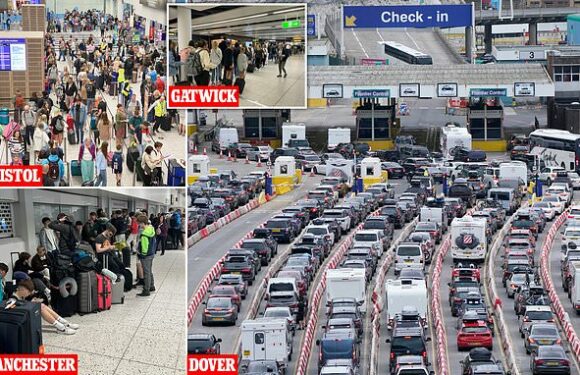 Airports packed as Brits rush abroad for the summer