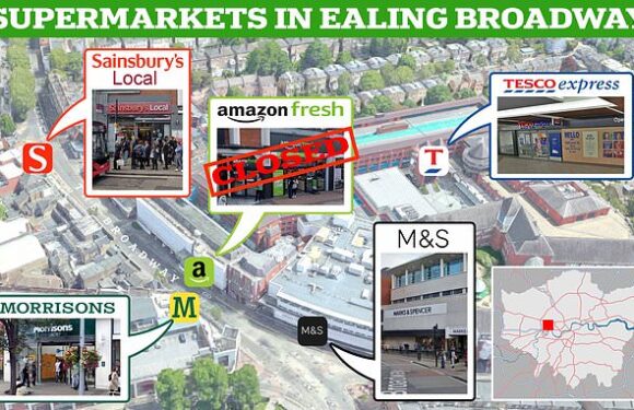 Amazon Fresh closes three grocery stores in London