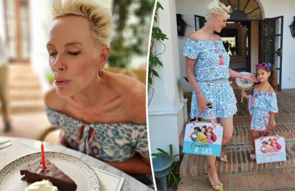 Brigitte Nielsen matches outfits with daughter Frida, 5, to celebrate 60th birthday