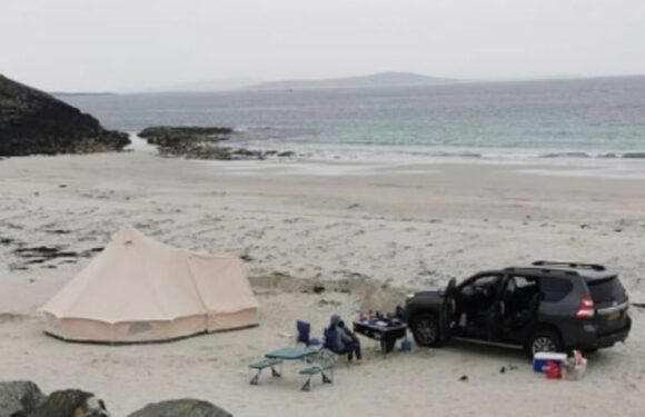 Campers on Isle of Harris upset locals after driving onto beach