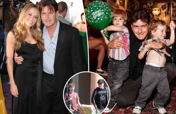 Charlie Sheen spends the day with one of his, Brooke Muellers sons in rare sighting